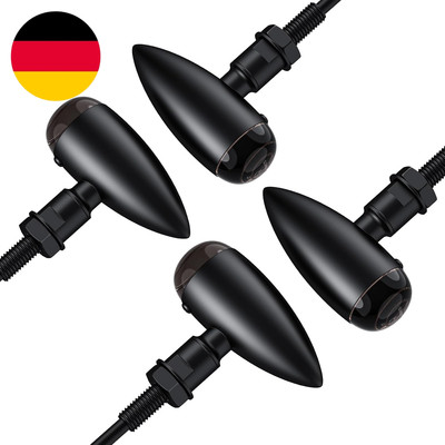Justech 4X Motorrad Blinker LED Licht Vorne Hinten Universal Glühlampe Signallic