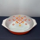 Vintage Pyrex Friendship 2.5Qt Oval Covered Casserole Dish w/ Lid