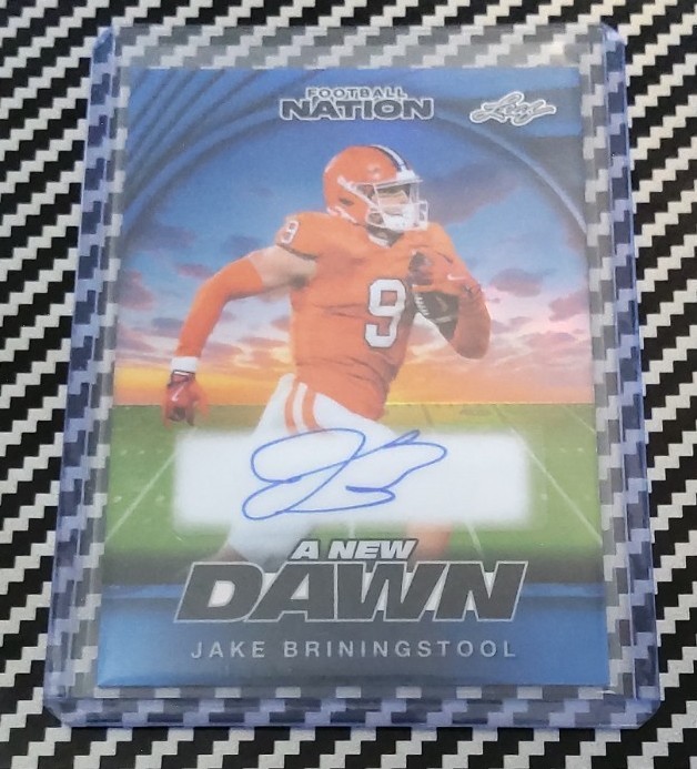 2025 Football Nation Jake Briningstool Auto #1/7 Blue Prismatic #NA-JB3 Chiefs