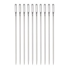 HARFINGTON 10pcs 2.95 Inch Upholstery Needles Large Eye Inch, Silver