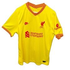 Nike Liverpool FC 2021 2022 Away Jersey Yellow Dri-FIT L Large Authentic LFC