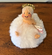 Vintage Annalee 1981 Miniture Angel Floating on a Cloud Ornament