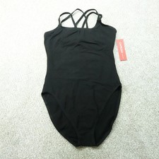 Capezio Leotard Womens Large Black Sleeveless Cami Double Strap Ballet Dancewear