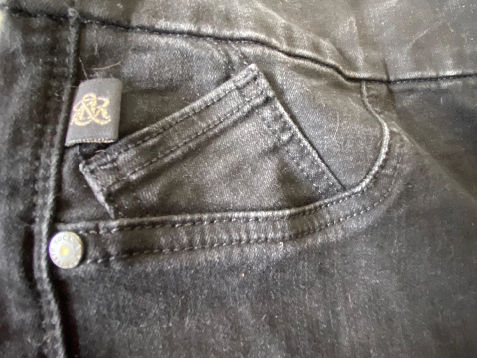 Rock & Republic Denim Rx Fever Pull On Jeans Dark Wash Size 14M - Image 2 of 4