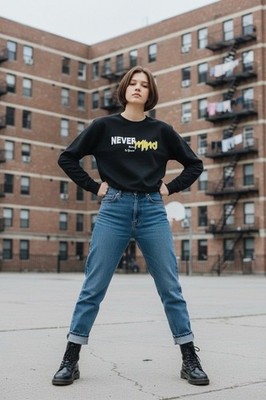 Enough About Me... Women's ''NeverMind'' Sweatshirt - Size Med