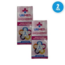 Urimed Urine Test Strips Rapid UTI 100 Total Exp 04/27 Pack of 2 New
