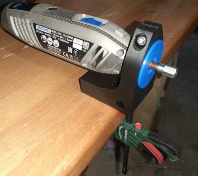 Werkzeughalter 43 mm für Dremel & Proxxon   Tischhalter / Schraubstockhalter