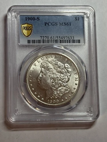 1900 S $1 Morgan Silver Dollar PCGS MS61 Blast White Tough Date