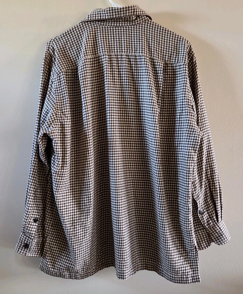 Camisa Polo Deportiva Ralph Lauren De Colección Mezcla de Lana Para Hombres Mediana Marrón Franela a Cuadros Foto 4 de 4