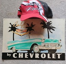 Bel-air By Chevrolet Tin Sign By Dan Hutchins Snap Back Racing Hat Cap Bel-air By Chevrolet Tin Sign By Dan Hutchins Snap Back Racing Hat Cap