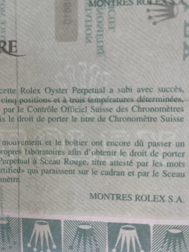 ROLEX Warranty Guarantee Submariner 16610 Garanzia - Immagine 4 di 4