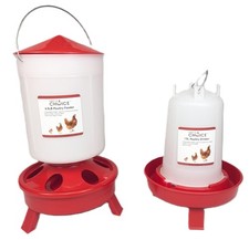 Hen's Choice  Chick Feeder and Waterer Set, 6.5 lb Feeder, 1.5 L Waterer