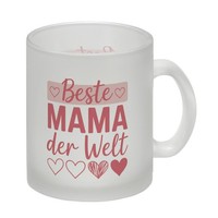Beste Mama Der Welt Herzdesign Glas Tasse