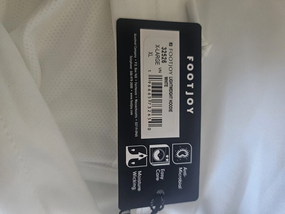 FootJoy Golf Hoodie XL, pockets, New With Tags, Lightweight, Polyester MSRP $125 - Image 2 of 4