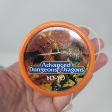 HTF Vtg 1980s Advanced Dungeons Dragons Yo-Yo Orange Rare Toy Collectible