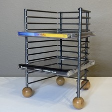 Wire Metal CD Rack Stand Holder Storage Retro Atlantic Mini Tower 8” Holds 12
