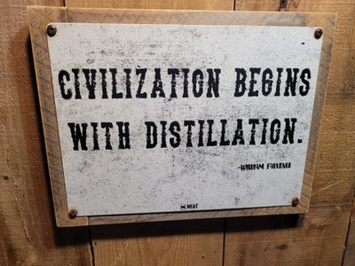 Civilization Begins With Distillation Framed Metal Sign FREE SHIPPING