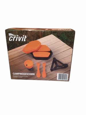 Campinggeschirr 9-teilig Crivit Outdoor-Geschirrset Zelt Camping
