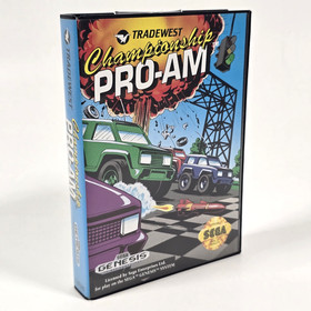 CHAMPIONSHIP PRO-AM SEGA GENESIS 1992 W/ MANUAL CIB COMPLETE CLAMSHELL CASE