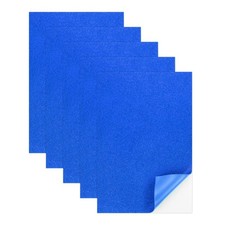 5 Sheets 8 Inch x 12 Inch Dark Blue Shiny Foam Sheets with Adhesive Backing