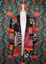 Vintage 90's Platinum Dorothy Schoelen Wearable Art Whimsigoth Blazer Jacket