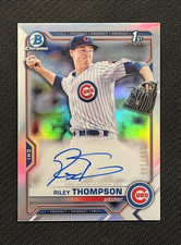 2021 Bowman Riley Thompson Chrome Prospect Auto Refractor 001/499 1st