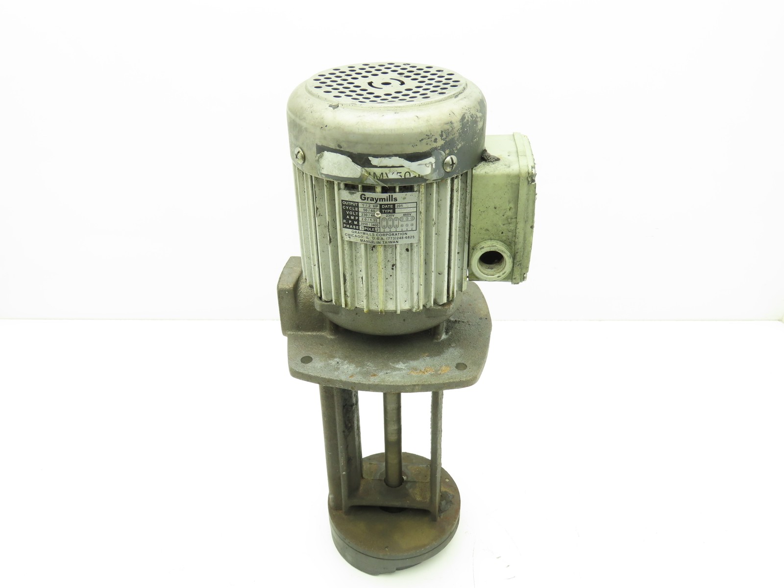 Graymills IMV50-F Immersion Coolant Pump 3/4"npt 35gpm 1/2Hp 230/460V Cast Iron