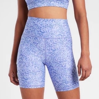 Athleta Elation Printed 7'' Short Liquid Petals Victorian Periwinkle Women s S