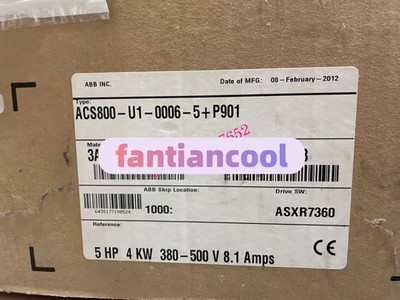 NEW ABB ACS800-U1-0006-5+P901 Variable Frequency  