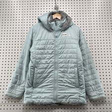 The North Face Girls XL Light Blue Gray Hooded Zip Jacket Sherpa Lined
