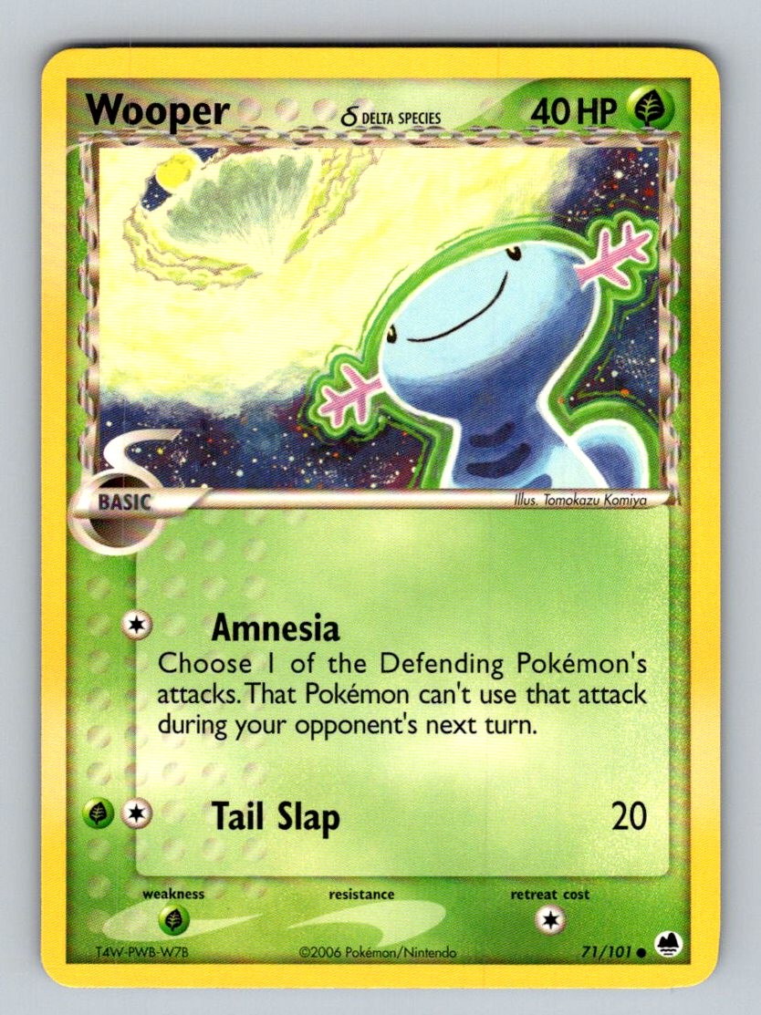 Wooper (Delta Species) Tomokazu Kamiya Dragon Frontiers 71/101 NM
