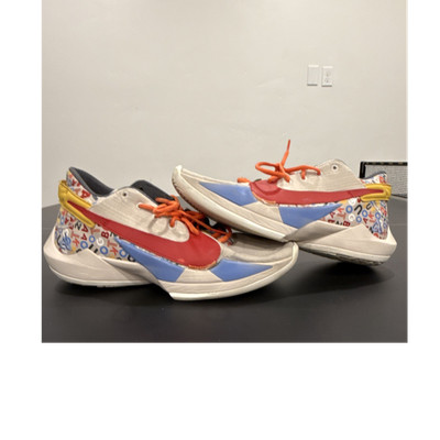 Nike Zoom Freak 2 Letter Bro CW3162-001 Alphabet Print Multicolor