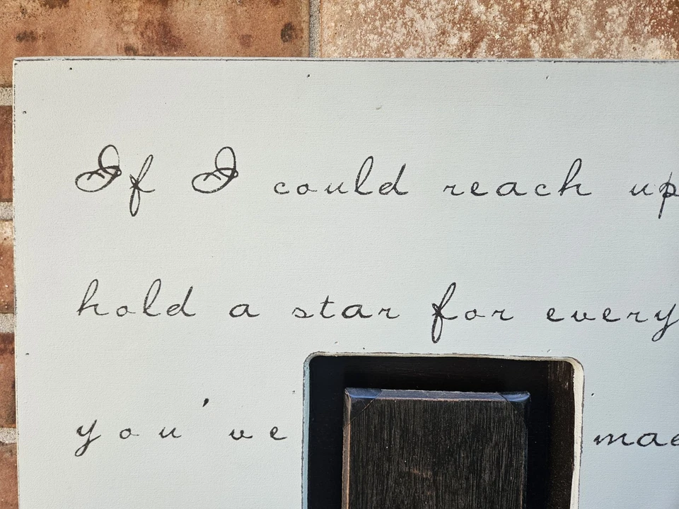 Marco de caja de fotos Sugarboo Designs-"Si pudiera alcanzar..." 20"x 20" en azul suave Foto 3 de 4