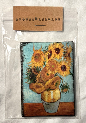 Vincent Van Gogh Sunflowers Miniature Painting Reproduction By Browns Handmade