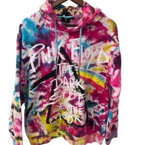 Pink Floyd Dark Side Of The Moon Hooded Sweatshirt - Prism Design, Multicolored, Size XL - View #3
