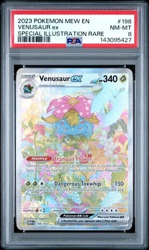 2023 Pokemon MEW EN #198 Venusaur EX Special Illustration Rare PSA 8
