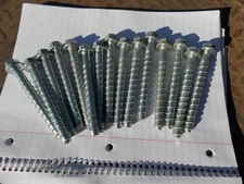 15 Pieces of Simpson 3/8 x 4" Titen HD Zinc Concrete Screw Anchors THD37400H