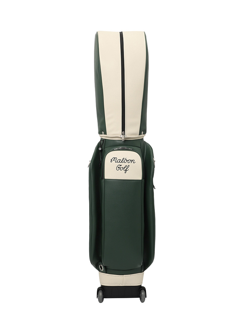 Malbon Golf New Bone Classic Trolley Caddy Bag GREEN - Korea