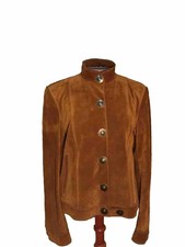 Orig.price $600 Dkny Camel Color Suede Cropped Jacket Size 12
