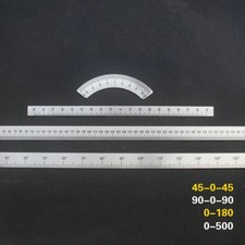 Milling Machine 0-45-90 Scale Ruler Sticking Aluminum Arc Scale Angle Mill Ruler