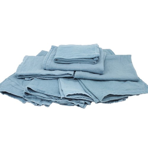 Reclaimed Surgical Huck Towels, 15"x24" 100% Cotton, Teal, 20# 20lb