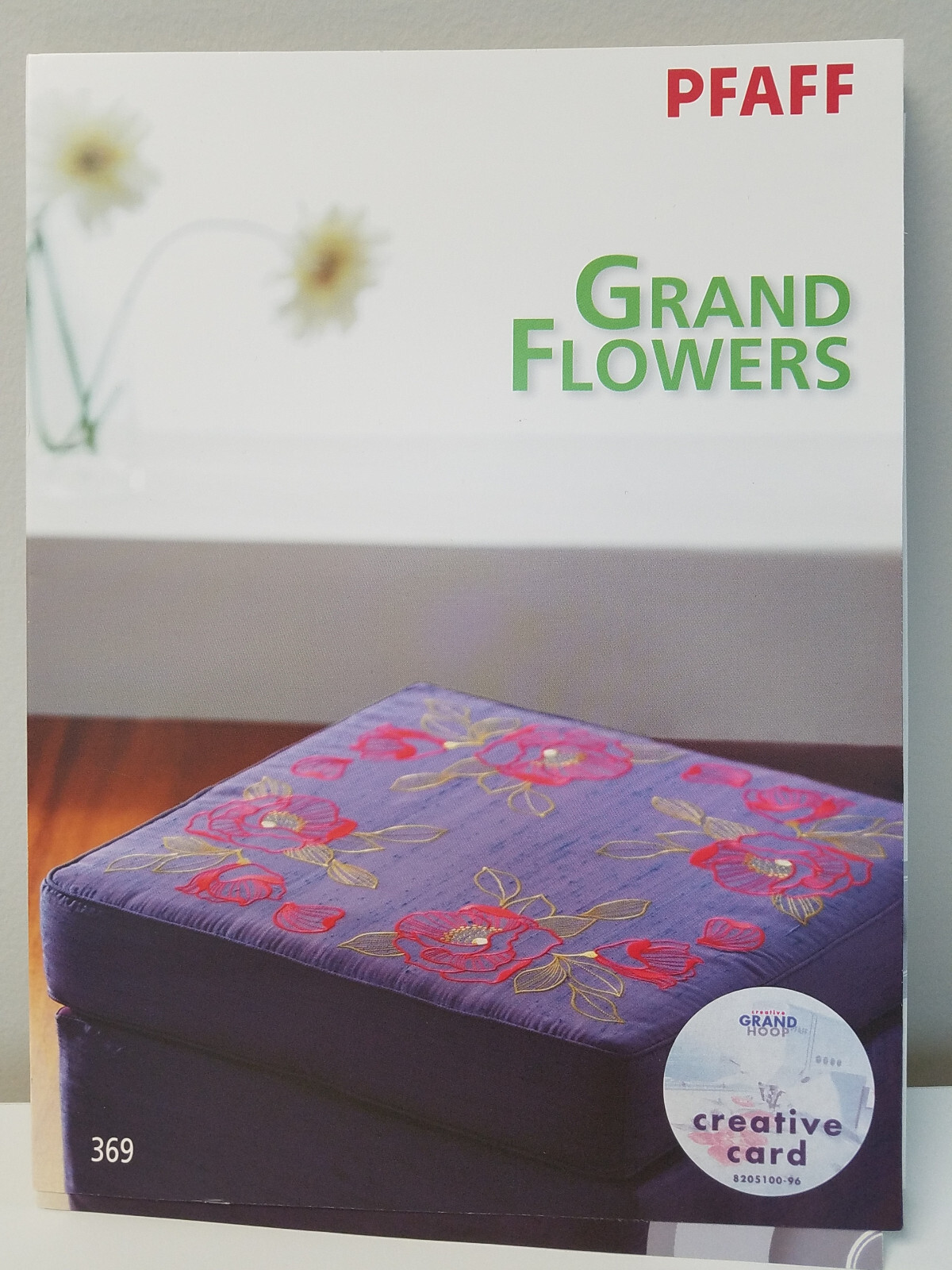 PFAFF 369 Flowers Creative Card for Pfaff Model 2140, 2144, 2170 eBay