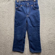 Vintage 70s 80s LEVI'S 216-8116 ORANGE TAB Jeans dark blue made in usa KIDS 4x20