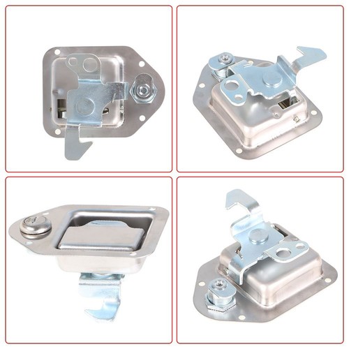 2*Cerradura de puerta de acero inoxidable para remolque caja de herramientas RV manija pestillo 4-3/8" x 3-1/4" llave de paleta - Imagen 8 de 8