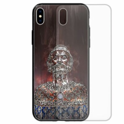 For Huawei Tempered Glass Phone Case - Ancient King Bust Statue GC14