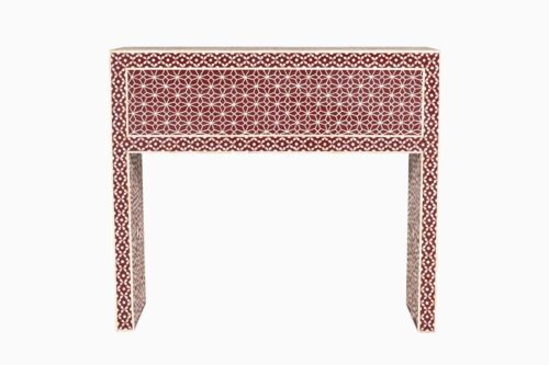 Bone Inlay Console Table Desk Table Living pattern Room Home Décor Furniture - Picture 10 of 11