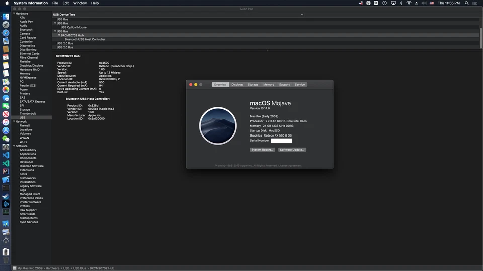 Mac Pro 4,1 5,1 Genuino Apple WiFi Kit de Actualización 802.11ac a/b/g/n/ac Bluetooth 4.0 Foto 4 de 4