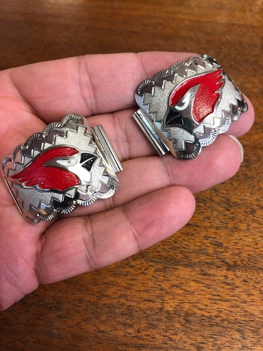 Nativo Americano NFL Arizona Cardinals Navajo Puntas de Reloj Correa de Reloj Níquel #1 - Imagen 1 de 8