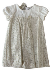 Melby Vestito abito sangallo panna battesimo Cerimonia bimba neonata 24 mesi 2 a