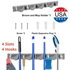 Broom Holder and Garden Tool Garage Organizer...